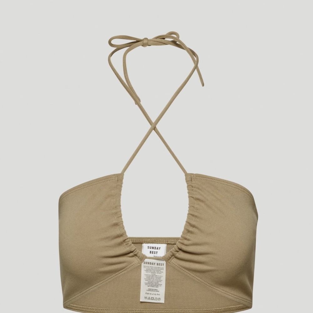 Aritzia Tan Crop Top